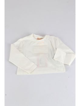 T-shirt Elisabetta Franchi La Mia Bambina EGTS0850JE006 da bambina panna.