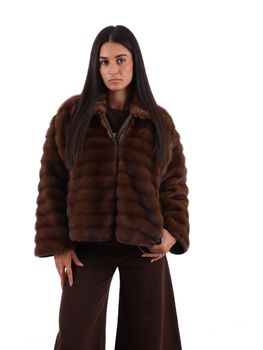 Pelliccia Emme Marella EMMAGIO da donna cognac.