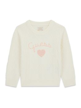 Maglioni Guess K6YR06 Z0818 da bambina cream white.
