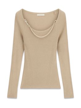 Maglia Guess W6YR22 Z0966 da donna color prosecco.