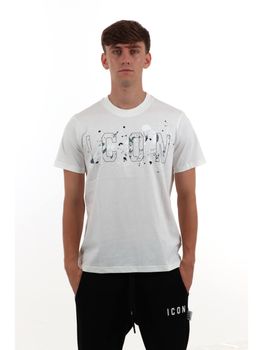 T-shirt Icon IUT051 da uomo bianca.