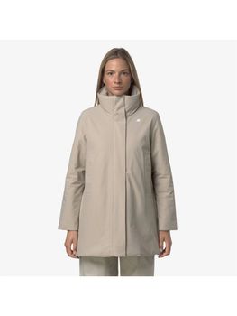 Piumino K-Way K7125LW da donna beige.