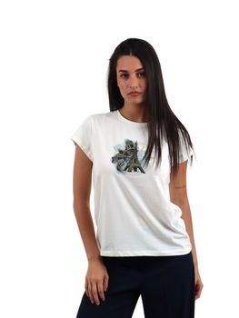 T-shirt Yes Zee T273 da donna bianca.