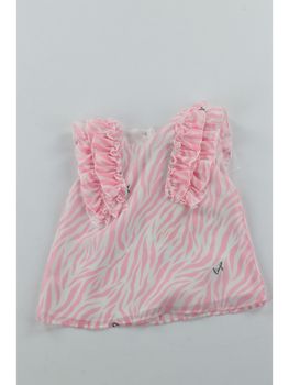 Top Liu Jo KA4023T5974 da bambina rosa e bianco.
