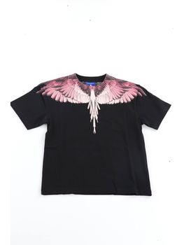 T-shirt County Of Milan F6CMJGTH090 da bambina nera.