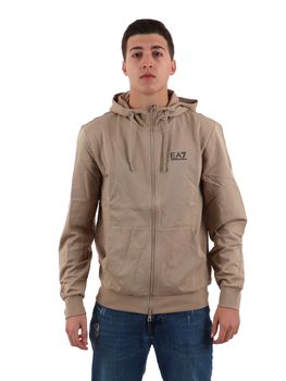 Felpa EA7 7M000568 AF13512 da uomo stone+nera.
