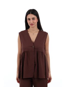 Gilet I AM 17589 da donna moro.