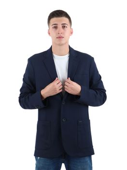 Giacca Guess M4BN09 WGMB2 da uomo blu.