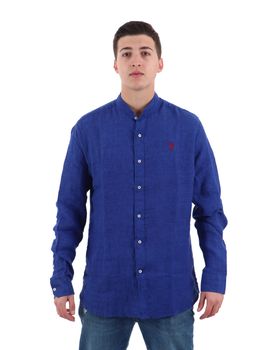Camicia U.S Polo ASSN 104026 0191 da uomo blu.