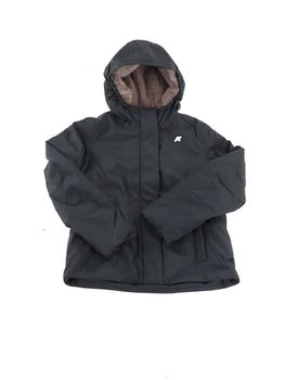 Piumino K-Way K7136ZW da bambino nero e grigio.