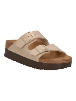 Ciabatta Birkenstock 1031261 ARIZONA PAP FLEX PLATFORM da donna sabbia.
