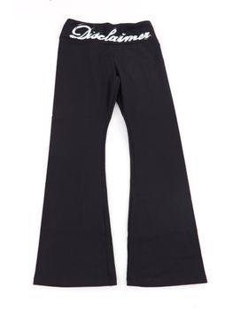 Leggins Disclaimer 26IDK59204 da bambina nero e bianco.