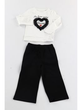 Set Guess K6RG04 K6YW0 da bambina bianco+nero.