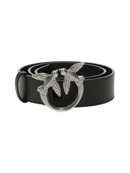 Cintura Pinko 100120 A0F1 LOVE BERRY H4 da donna nera e argento.