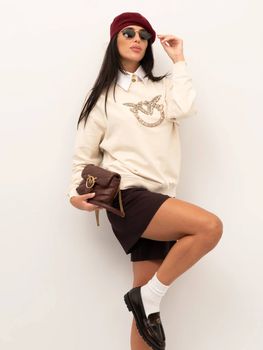 Felpa Pinko 100534 A3JQ da donna beige.