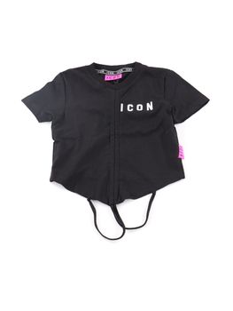 T-shirt Icon IGKS00563 da bambina nera.