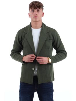 Giacca in maglia Yos PJ2651 da uomo verde militare.