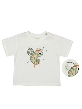 T-shirt Mayoral 1004 da bambina panna.
