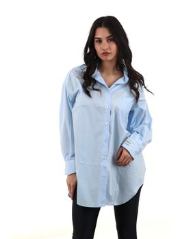 Camicia Hinnominate HMABW02598 da donna azzurra.
