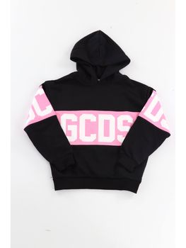 Felpa GCDS Z0GJQE583F004 da ragazza nera e rosa.