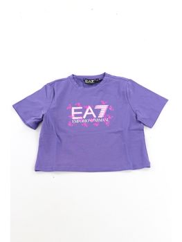 T-shirt EA7 7G000151 AF10373 da bambina viola.