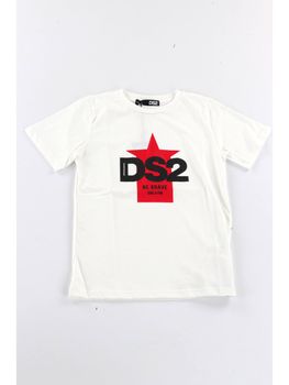 T-shirt Dropseason2 F62K220 da bambino off white.