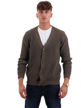Cardigan Yos PJ2654 da uomo fango.