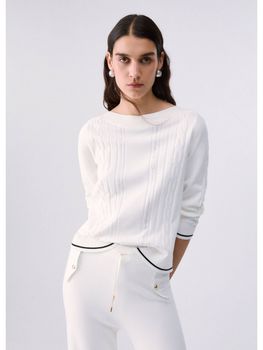 Maglia Liu Jo TF6189MS63L da donna bianca.