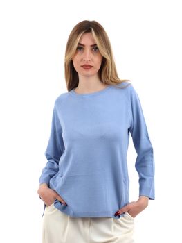 Maglione Emme Marella EMMGHIGLIA da donna azzurro.
