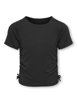 T-shirt Only Kids GEA RUCHING 15365514 da bambina nera.