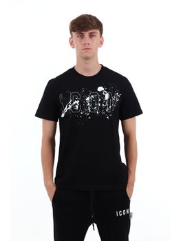 T-shirt Icon IUT051 da uomo nera.