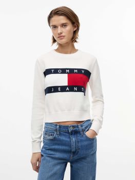 Maglione Tommy Jeans DW0DW22930 da donna ancient white.