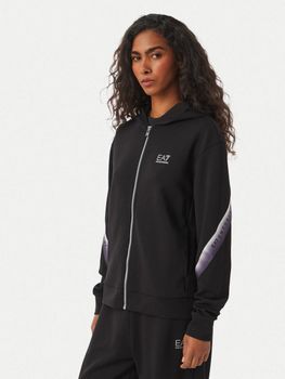 Felpa EA7 7W001514 AF12501 da donna nera.