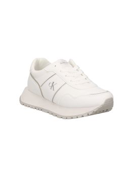 Sneakers Calvin Klein V3A9-82033 da bambina bianco+argento.