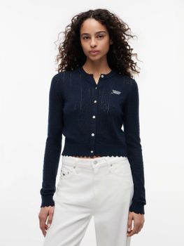 Cardigan Tommy Jeans DW0DW22931 da donna navy.