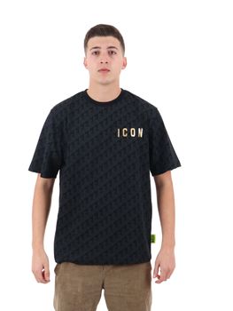 T-shirt Icon ICUS2S5T036 da uomo nera.