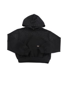 Felpa Liu Jo GF6021J3958 da bambina nero.