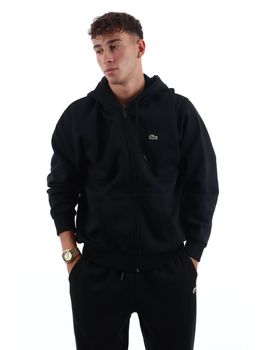 Felpa Lacoste SH8864 da uomo nera.