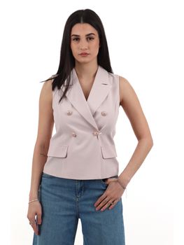 Gilet Yes Zee G209 KE00 da donna rosa.