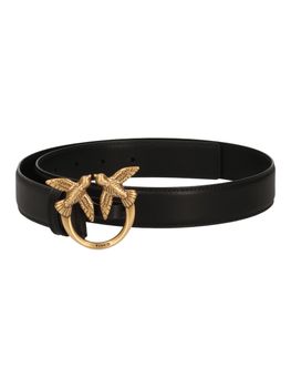 Cintura Pinko 100125 A0F1 LOVE BERRY H3 da donna nero e oro.