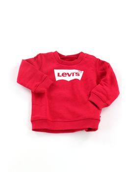 Felpa Levi's 6E9079 da neonato rossa+bianca.