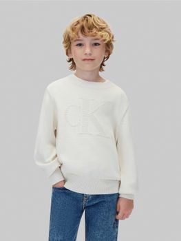 Maglione Calvin Klein LVCKFJF04B da bambino beige.