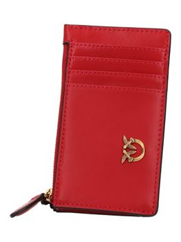 Portacarte Pinko airone 100251 da donna rosso+oro.