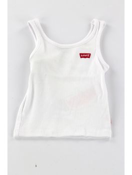 Canotta Levi's 3EK116 W1T da bambina bianca.