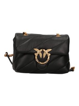 Borsa Pinko 107058 A0F2 da donna nera oro.