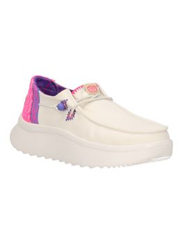 Scarpa casual Hey Dude 41946 da donna bianca rosa.