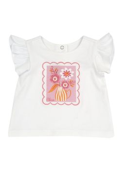T-shirt Chicco 102190 da bambina bianca.