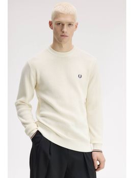 Maglione Fred Perry K6507 da uomo ecru.