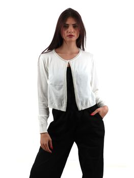 Cardigan Lizalù F897XBEH98724 da donna panna.