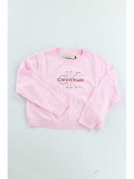 Maglione Calvin Klein IG0IG03075 da bambina rosa.